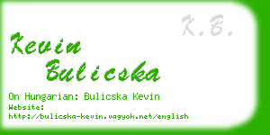 kevin bulicska business card